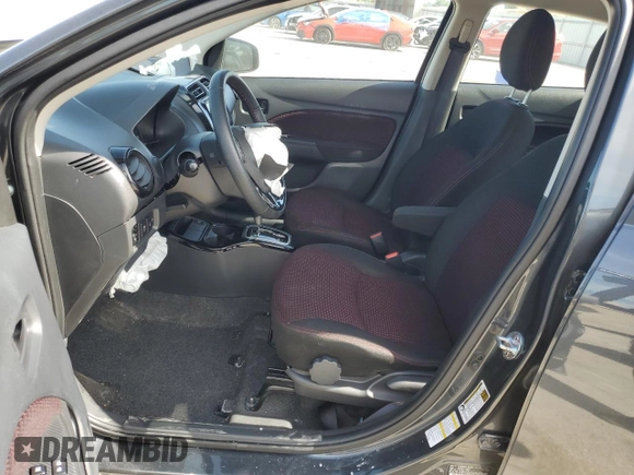 2024 Mitsubishi Mirage Black Edition with VIN ML32AWHJ5RH003144, listed as a Copart auction lot 63340375 with 80,712 mi miles and Salvage title. Bid and sale history available at DreamBid. Image 7.