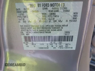 2008 Ford Escape Hybrid with VIN 1FMCU49H78KE79028, listed as a IAAI auction lot 42283170 with 131,642 mi miles and . Bid and sale history available at DreamBid. Image 9.