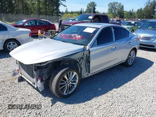 2018 Infiniti Q50 3.0t Luxe with VIN JN1EV7AR1JM443400, listed as a IAAI auction lot 42174726 with 74,677 mi miles. Bid and sale history available at carsss.com. Image 18.