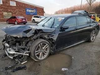 2017 BMW 7 Series 740i with VIN WBA7E2C50HG739520, listed as a Copart auction lot 88144025 with 0 mi miles and Salvage Title. Bid and sale history available at carsss.com. Image 1.