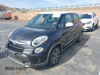 2014 FIAT 500L Trekking with VIN ZFBCFADHXEZ008730, listed as a IAAI auction lot 41454814 with 89,911 mi miles and . Bid and sale history available at DreamBid. Image 2.