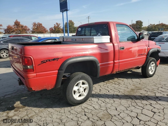 1998 Dodge Ram 1500 with VIN 1B7HF16Z1WS593510, listed as a Copart auction lot 78158654 with 222,978 mi miles and Clean Title. Bid and sale history available at carsss.com. Image 3.