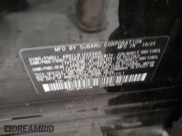 2024 Subaru Forester Premium with VIN JF2SKADC7RH430251, listed as a Copart auction lot 86393194 with 0 mi miles and Salvage Title. Bid and sale history available at carsss.com. Image 13.