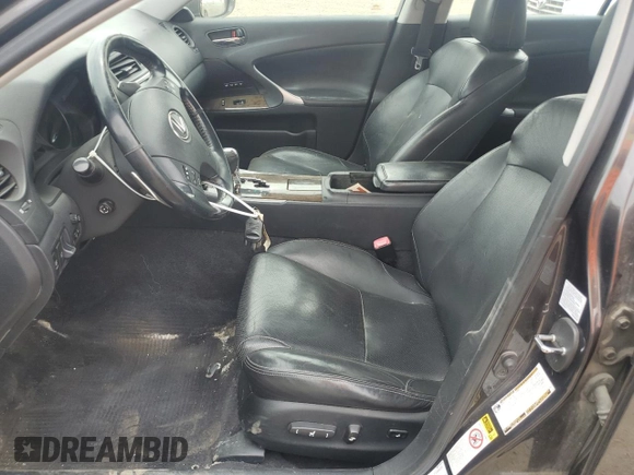 2009 Lexus IS 250 with VIN JTHCK262195028304, listed as a Copart auction lot 61438245 with 152,572 mi miles and Salvage title. Bid and sale history available at DreamBid. Image 7.