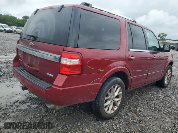 2015 Ford Expedition Limited with VIN 1FMJU1KT5FEF30882, listed as a Copart auction lot 58217755 with 213,462 mi miles and Salvage title. Bid and sale history available at DreamBid. Image 3.