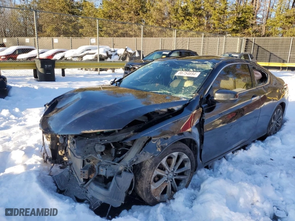 2014 Honda Accord Coupe EX-L with VIN 1HGCT2B85EA007211, listed as a Copart auction lot 86754694 with 0 mi miles and Salvage Title. Bid and sale history available at carsss.com. Image 1.