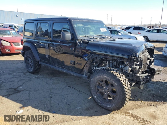 2023 Jeep Wrangler Sport S with VIN 1C4HJXDG2PW520109, listed as a Copart auction lot 42623965 with 14,256 mi miles and Clean Title. Bid and sale history available at DreamBid. Image 4.