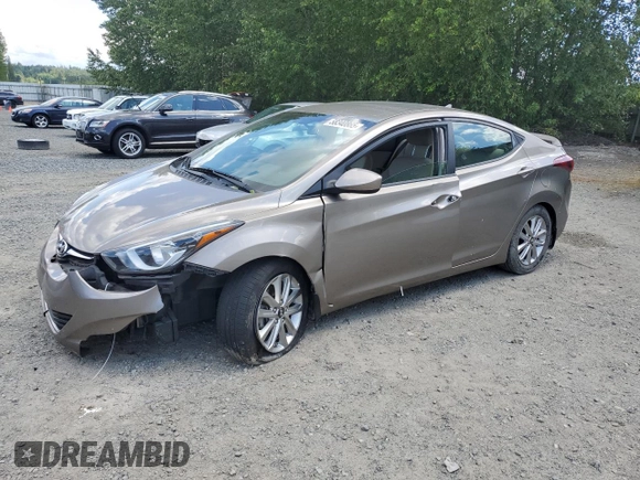2015 Hyundai Elantra SE z VIN 5NPDH4AE8FH577494, wystawiony jako Copart lot #58340865 z przebiegiem 86 108 mil mil oraz Szkody całkowita. Historia ofert i sprzedaży dostępna na DreamBid. Obrazek 1.