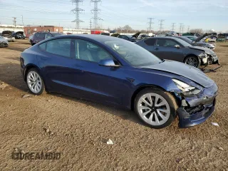 2023 Tesla Model 3 with VIN 5YJ3E1EA3PF448380, listed as a Copart auction lot 48623325 with 37,468 mi miles and Salvage Title. Bid and sale history available at DreamBid. Image 4.