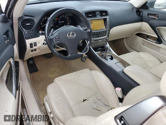 2010 Lexus IS 250 C with VIN JTHFF2C22A2502479, listed as a Copart auction lot 63217475 with 124,240 mi miles and Salvage title. Bid and sale history available at DreamBid. Image 8.