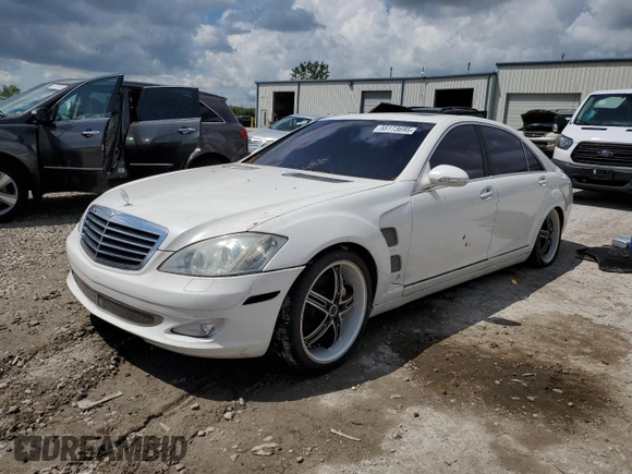 2007 Mercedes-Benz S 550 with VIN WDDNG71X87A075285, listed as a Copart auction lot 55173695 with 166,032 mi miles and Clean Title. Bid and sale history available at DreamBid. Image 1.