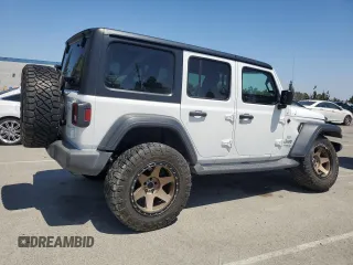 2018 Jeep Wrangler Unlimited Sport S with VIN 1C4HJXDG5JW172653, listed as a Copart auction lot 58184155 with 81,872 mi miles and Salvage title. Bid and sale history available at DreamBid. Image 3.