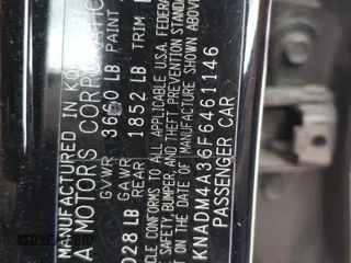 2015 Kia Rio LX with VIN KNADM4A36F6461146, listed as a Copart auction lot 54969204 with 74,501 mi miles and Salvage Title. Bid and sale history available at carsss.com. Image 14.