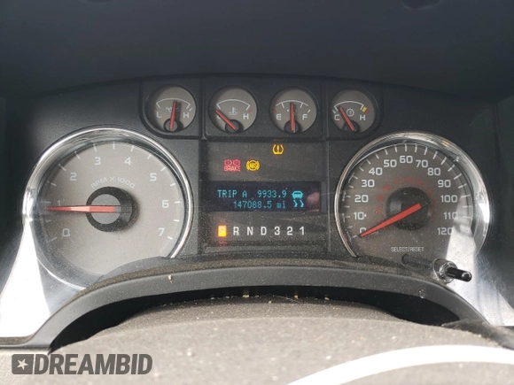 2009 Ford F-150 XL with VIN 1FTPW14VX9FA25474, listed as a Copart auction lot 51437595 with 147,088 mi miles and Salvage title. Bid and sale history available at DreamBid. Image 9.