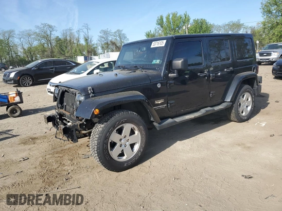 2013 Jeep Wrangler Unlimited Moab with VIN 1C4HJWEG9DL667663, listed as a Copart auction lot 53716105 with 184,885 mi miles and Salvage title. Bid and sale history available at DreamBid. Image 1.