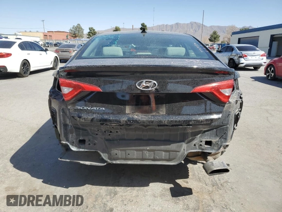 2016 Hyundai Sonata SE with VIN 5NPE24AF0GH419165, listed as a Copart auction lot 48587005 with 34,499 mi miles and Salvage Title. Bid and sale history available at carsss.com. Image 6.