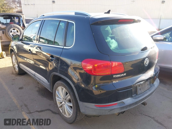 2012 Volkswagen Tiguan S with VIN WVGBV7AX4CW607546, listed as a IAAI auction lot 41295646 with 115,670 mi miles and . Bid and sale history available at DreamBid. Image 3.