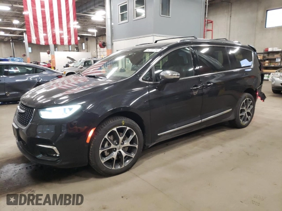 2021 Chrysler Pacifica Limited z VIN 2C4RC3GG1MR595214, wystawiony jako Copart lot #84169164 z przebiegiem 30 737 mil mil oraz Szkoda całkowita • Salvage title. Historia ofert i sprzedaży dostępna na DreamBid. Obrazek 1.
