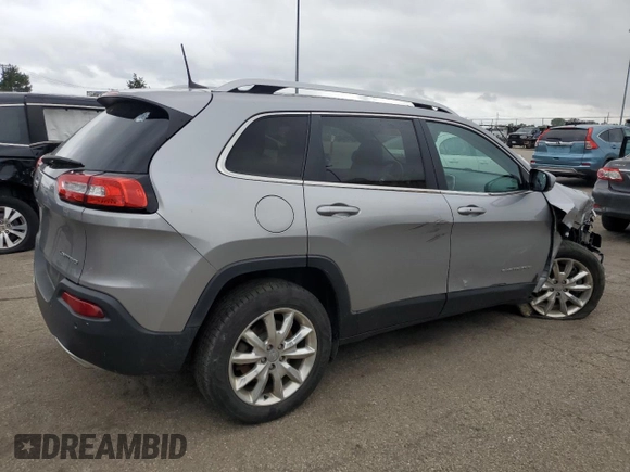2017 Jeep Cherokee Limited with VIN 1C4PJMDS2HW504590, listed as a Copart auction lot 57287625 with 119,502 mi miles and Salvage title. Bid and sale history available at DreamBid. Image 3.