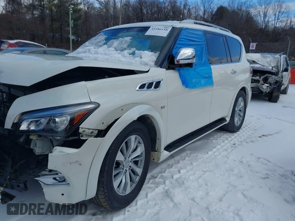 2017 Infiniti QX80 with VIN JN8AZ2NEXH9157279, listed as a IAAI auction lot 41286158 with Not Provided miles and . Bid and sale history available at carsss.com. Image 17.