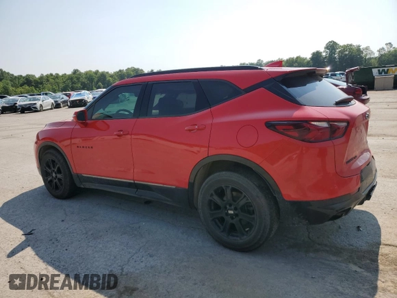 2020 Chevrolet Blazer RS with VIN 3GNKBKRS2LS721055, listed as a Copart auction lot 60691285 with 93,452 mi miles and Salvage title. Bid and sale history available at DreamBid. Image 2.