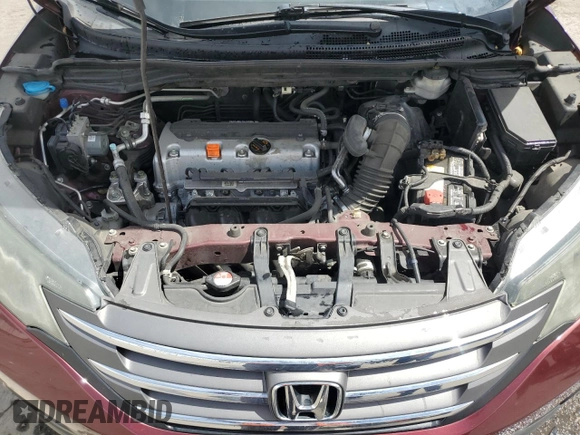 2013 Honda CR-V EX-L z VIN 5J6RM4H7XDL047748, wystawiony jako Copart lot #56959325 z przebiegiem 110 072 mil mil oraz Szkody całkowita. Historia ofert i sprzedaży dostępna na DreamBid. Obrazek 12.