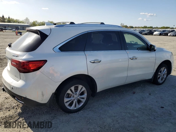2015 Acura MDX Advance/Entertainment Pkg with VIN 5FRYD4H82FB009557, listed as a Copart auction lot 51964965 with 157,892 mi miles and Salvage Title. Bid and sale history available at carsss.com. Image 3.