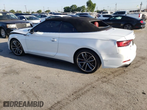 2018 Audi S5 Premium Plus z VIN WAUY4GF59JN004438, wystawiony jako Copart lot #45324915 z przebiegiem 24 970 mil mil oraz Szkody całkowita. Historia ofert i sprzedaży dostępna na DreamBid. Obrazek 2.