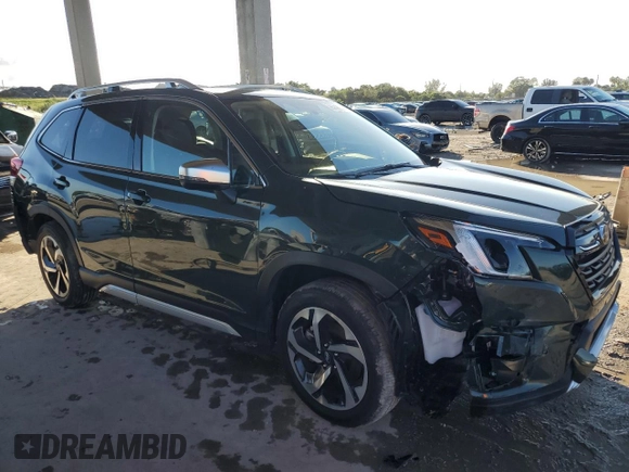 2023 Subaru Forester Touring with VIN JF2SKARC9PH528817, listed as a Copart auction lot 85892314 with 4,399 mi miles and Salvage Title. Bid and sale history available at carsss.com. Image 4.