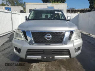 2018 Nissan Armada SV with VIN JN8AY2NC9J9550844, listed as a Copart auction lot 87066554 with 113,942 mi miles and Salvage Title. Bid and sale history available at carsss.com. Image 5.