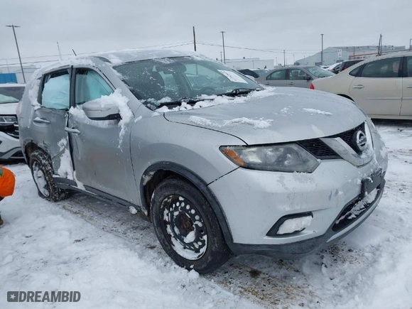 2015 Nissan Rogue S with VIN KNMAT2MV6FP549554, listed as a IAAI auction lot 41262865 with 123,539 mi miles. Bid and sale history available at carsss.com. Image 1.