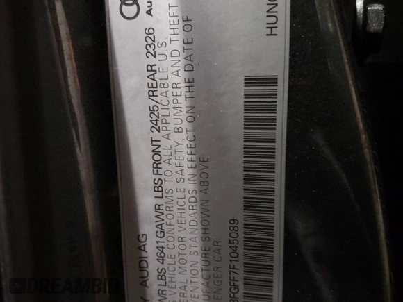 2015 Audi A3 Premium z VIN WAUBFGFF7F1045089, wystawiony jako Copart lot #41765065 z przebiegiem 140 335 mil mil oraz Szkoda całkowita • Salvage title. Historia ofert i sprzedaży dostępna na DreamBid. Obrazek 13.