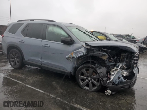2023 Honda Pilot Sport with VIN 5FNYG2H38PB012787, listed as a Copart auction lot 44404145 with 25,026 mi miles and Salvage Title. Bid and sale history available at carsss.com. Image 4.