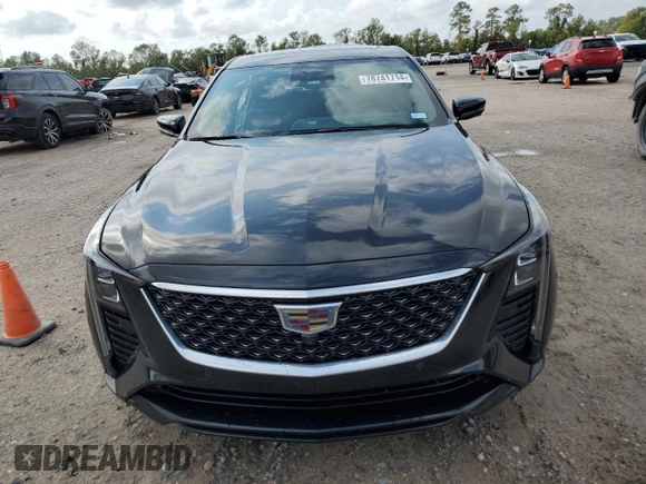 2025 Cadillac CT5 Premium Luxury with VIN 1G6DN5RW5S0100897, listed as a Copart auction lot 78741714 with 5,494 mi miles and Salvage title. Bid and sale history available at DreamBid. Image 5.