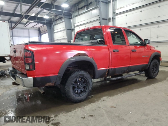 2005 Dodge 1500 SLT with VIN 1D7HU18D25J613961, listed as a Copart auction lot 53507555 with 163,110 mi miles and Salvage Title. Bid and sale history available at carsss.com. Image 3.