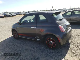 2015 FIAT 500e with VIN 3C3CFFGE8FT709825, listed as a Copart auction lot 57128465 with 38,608 mi miles and Clean title. Bid and sale history available at DreamBid. Image 2.