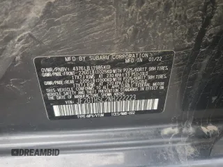 2022 Subaru Crosstrek Special Sports with VIN JF2GTHSC2NH222223, listed as a Copart auction lot 59674295 with 48,226 mi miles and Salvage title. Bid and sale history available at DreamBid. Image 12.