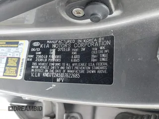 2013 Kia Soul with VIN KNDJT2A51D7622685, listed as a IAAI auction lot 42114664 with 96,453 mi miles. Bid and sale history available at carsss.com. Image 9.