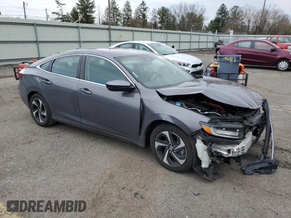 2021 Honda Insight EX with VIN 19XZE4F5XME010454, listed as a Copart auction lot 50452055 with 73,506 mi miles and Salvage Title. Bid and sale history available at carsss.com. Image 4.