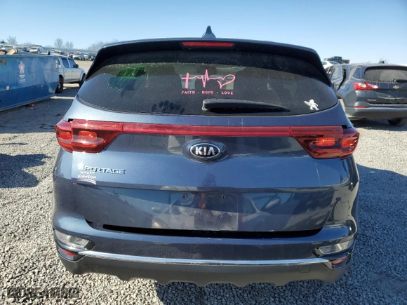 2021 Kia Sportage LX with VIN KNDPM3AC0M7842637, listed as a Copart auction lot 41818415 with 44,937 mi miles and Salvage Title. Bid and sale history available at carsss.com. Image 6.