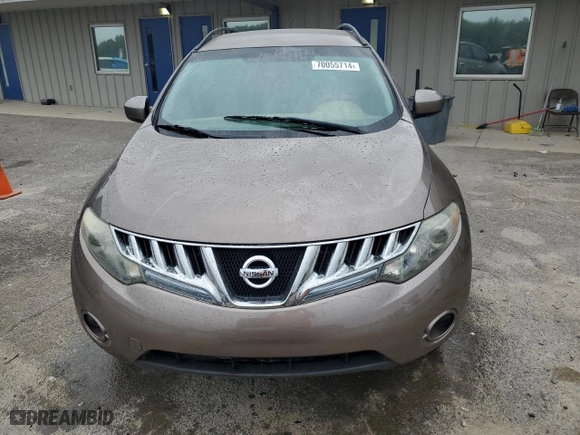 2009 Nissan Murano LE with VIN JN8AZ18W09W141271, listed as a Copart auction lot 70055714 with 208,271 mi miles and Salvage Title. Bid and sale history available at carsss.com. Image 5.