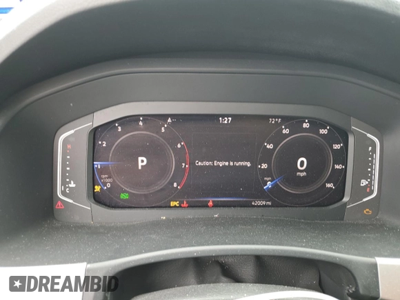 2022 Volkswagen Atlas SE with VIN 1V2JP2CA6NC510468, listed as a Copart auction lot 50455315 with 42,009 mi miles and Salvage title. Bid and sale history available at DreamBid. Image 9.