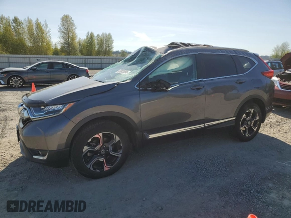 2019 Honda CR-V Touring with VIN JHLRW2H95KX022822, listed as a Copart auction lot 53822095 with 98,134 mi miles and Salvage Title. Bid and sale history available at DreamBid. Image 1.