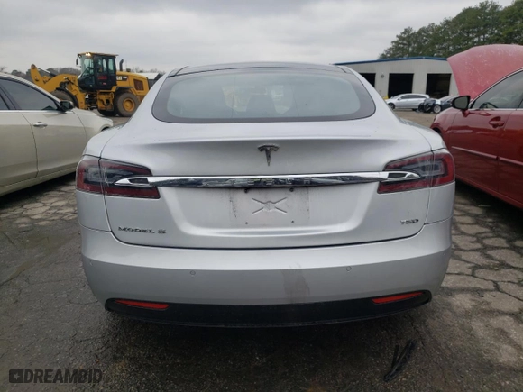 2016 Tesla Model S 90D with VIN 5YJSA1E27GF171345, listed as a Copart auction lot 42654655 with NaN miles and Salvage Title. Bid and sale history available at carsss.com. Image 6.