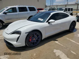 2022 Porsche Taycan 4S with VIN WP0AB2Y11NSA45129, listed as a Copart auction lot 60102054 with 10,577 mi miles and Salvage Title. Bid and sale history available at DreamBid. Image 1.