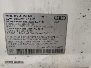 2018 Audi Q3 Premium with VIN WA1BCCFS6JR000280, listed as a Copart auction lot 72663642 with 64,904 mi miles. Bid and sale history available at carsss.com. Image 13.