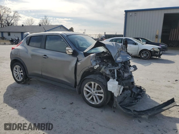 2011 Nissan Juke SV with VIN JN8AF5MR9BT019984, listed as a Copart auction lot 47043015 with Not Provided miles and Salvage Title. Bid and sale history available at DreamBid. Image 4.