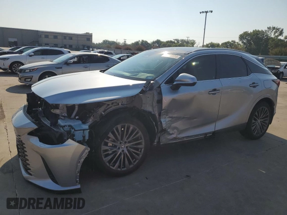 2023 Lexus RX with VIN 2T2BBMCA6PC016763, listed as a Copart auction lot 61990174 with 5,247 mi miles and Salvage Title. Bid and sale history available at carsss.com. Image 1.