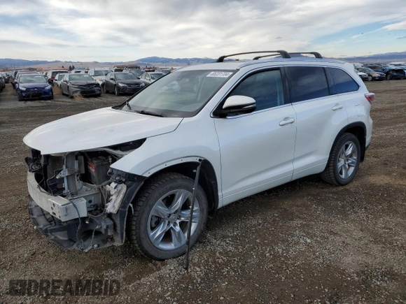 2015 Toyota Highlander Limited z VIN 5TDDKRFH2FS199751, wystawiony jako Copart lot #85231704 z przebiegiem 159 794 mil mil oraz Szkoda całkowita • Salvage title. Historia ofert i sprzedaży dostępna na DreamBid. Obrazek 1.