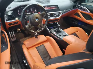 2022 BMW M4 with VIN WBS53AZ02NCK07087, listed as a Copart auction lot 47795225 with 20,563 mi miles and Salvage Title. Bid and sale history available at carsss.com. Image 8.